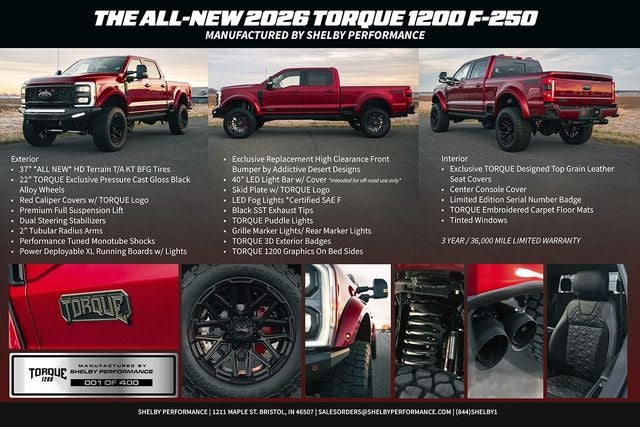 2026 Ford F-250SD Lariat Shelby Torque 1200 Pickup
